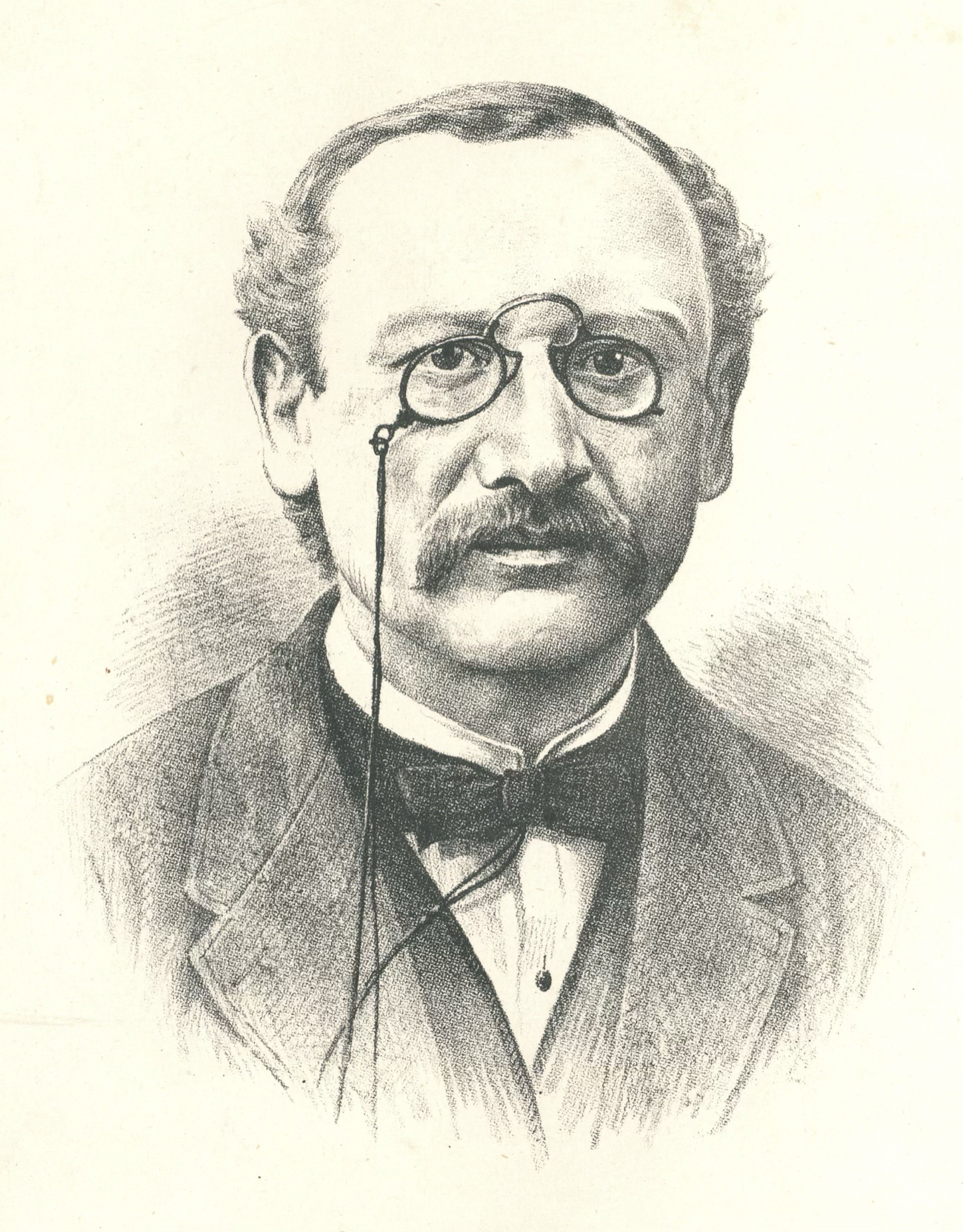 Portret Karola Studzińskiego, rysunek ołówkiem z XIX wieku