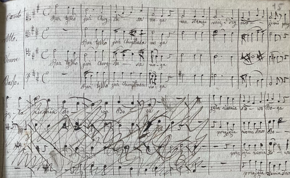 Rękopis utworu Raz już tylko Chrystusowa noga J. W. Krogulskiego